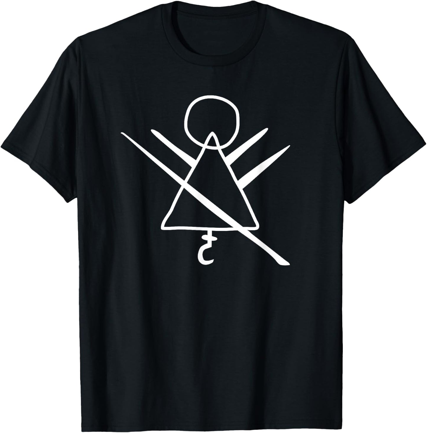 Yellowjackets Secret Ritual Center Rune White Icon T-Shirt - T-Shirt | Black