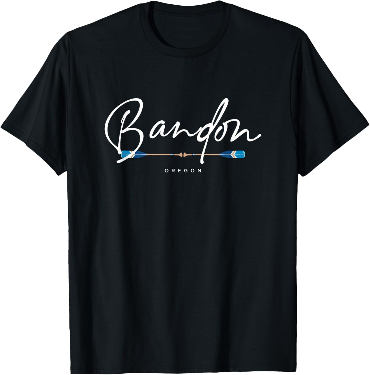 Bandon Oregon Oars Graphic T-Shirt - T-Shirt | Black
