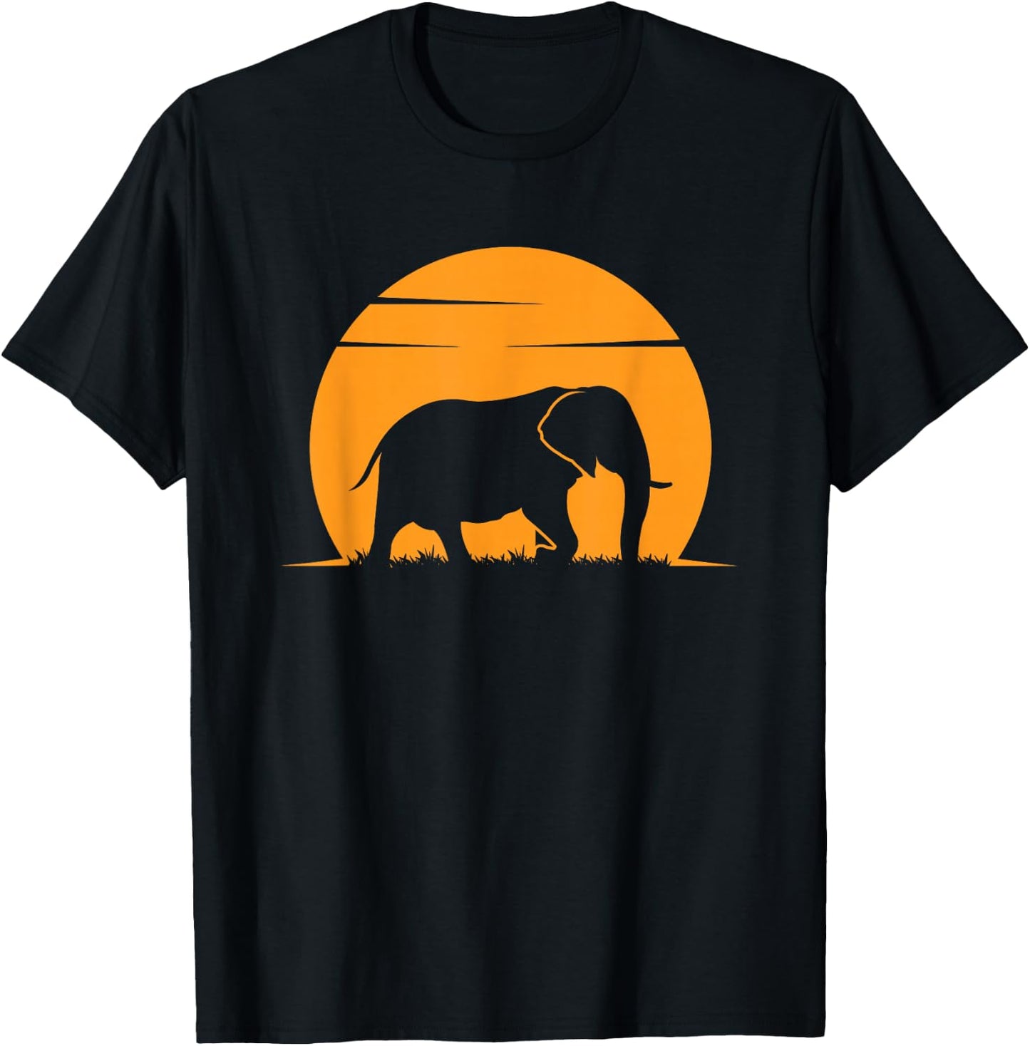 Joli Cadeau éléphant Coucher de Soleil pour Les Amoureux des éléphants, Femmes, Hommes, Enfants T-Shirt - T-Shirt | Black