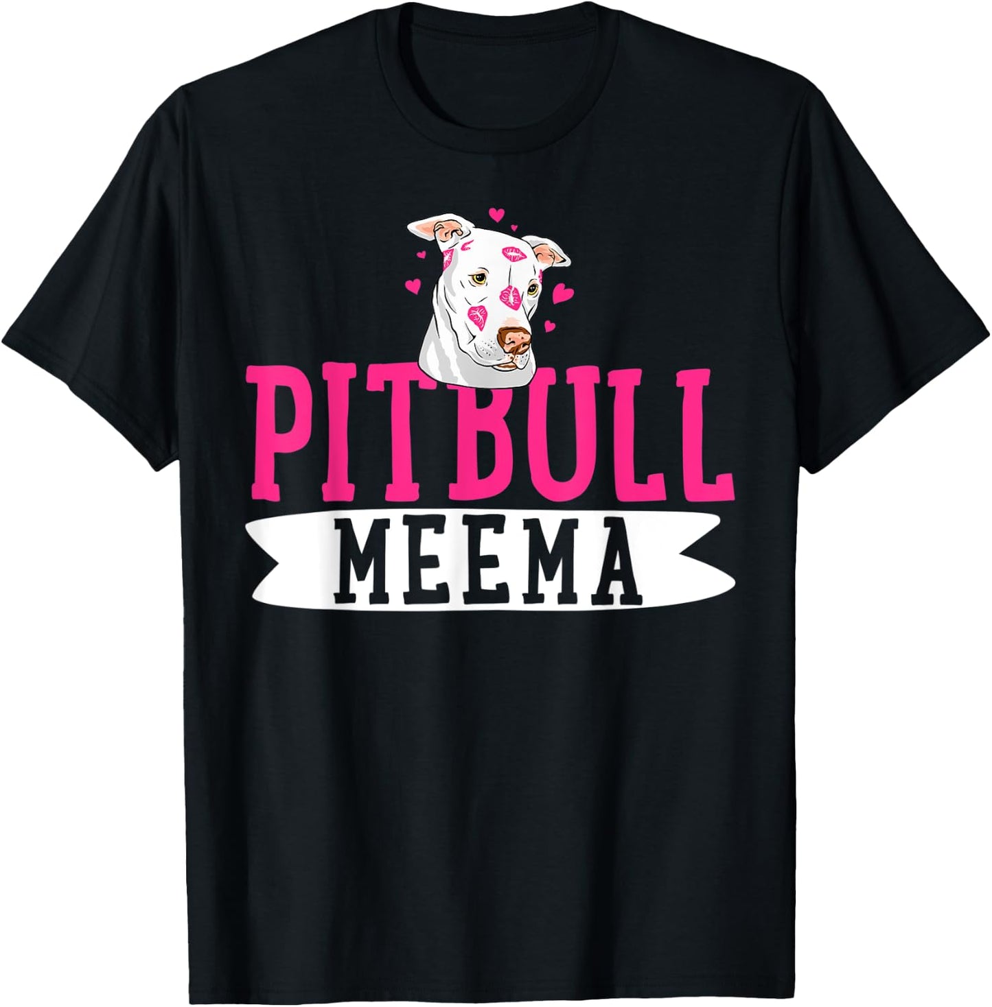 Pitbull Meema Pit Bull Terrier Dog Pibble Owner Mother's Day T-Shirt - T-Shirt | Black