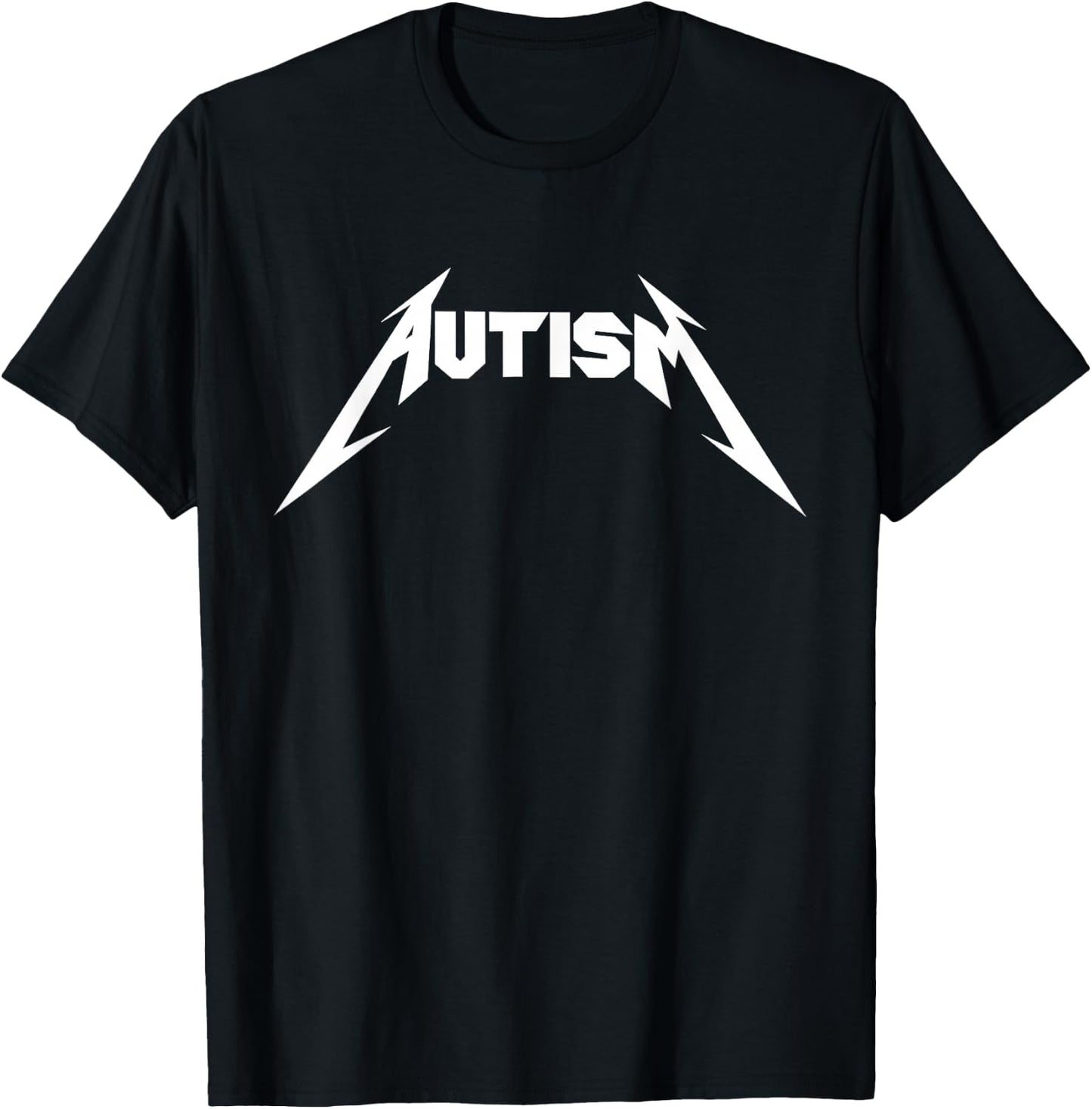 Funny Design Autism Skeleton Meme Metal Rock Women T-Shirt - T-Shirt | Black
