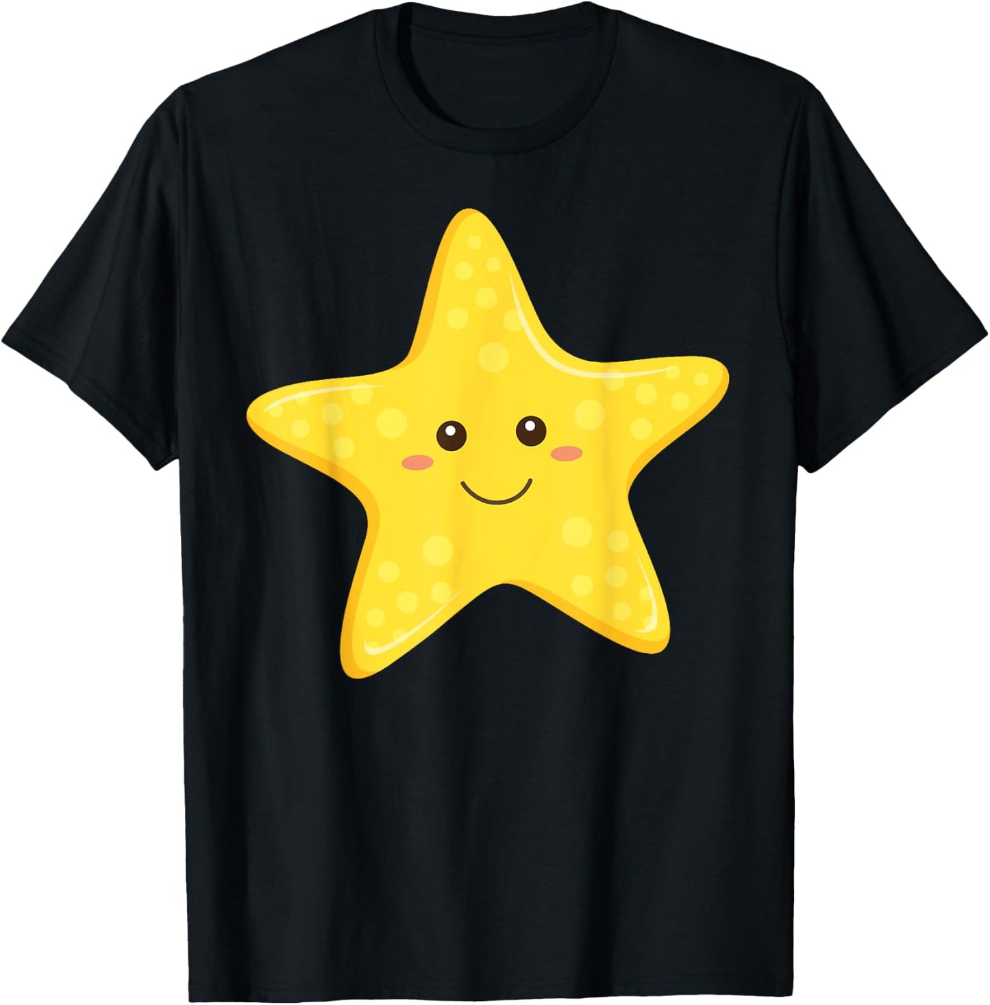 Funny Starfish Happy Star for Children Toddlers T-Shirt - T-Shirt | Black