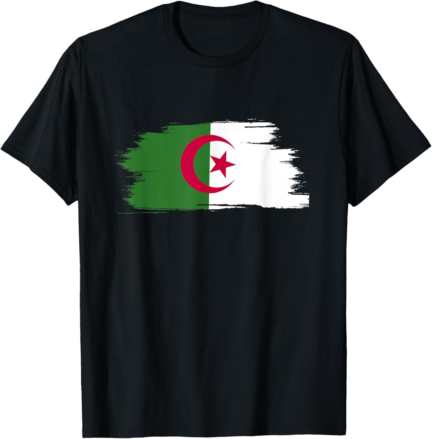 Algerian Flag Football Gift Jersey Dz , Black, S T-Shirt - T-Shirt | Black