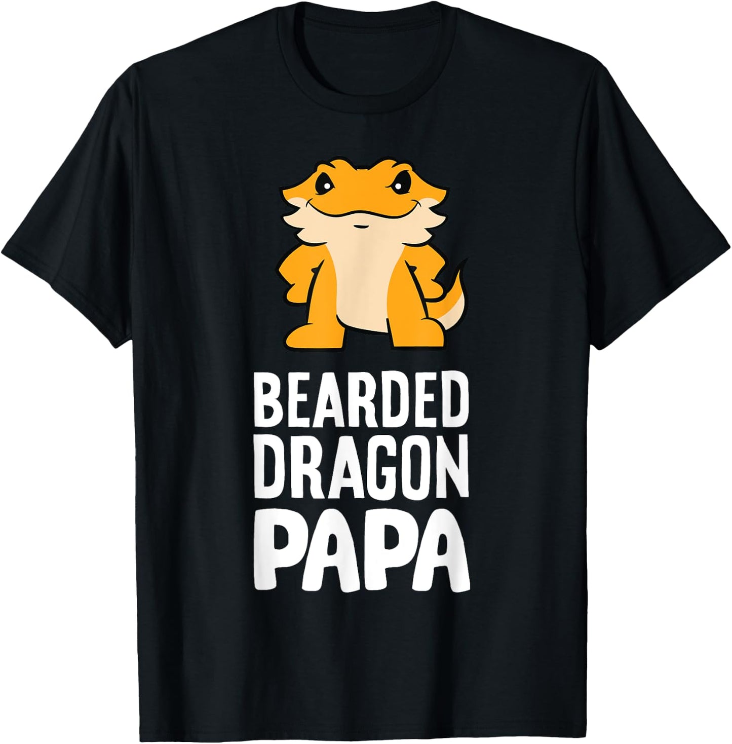 Bearded Dragon Papa Reptile Owner Bearded Dragon Dad T-Shirt - T-Shirt | Black
