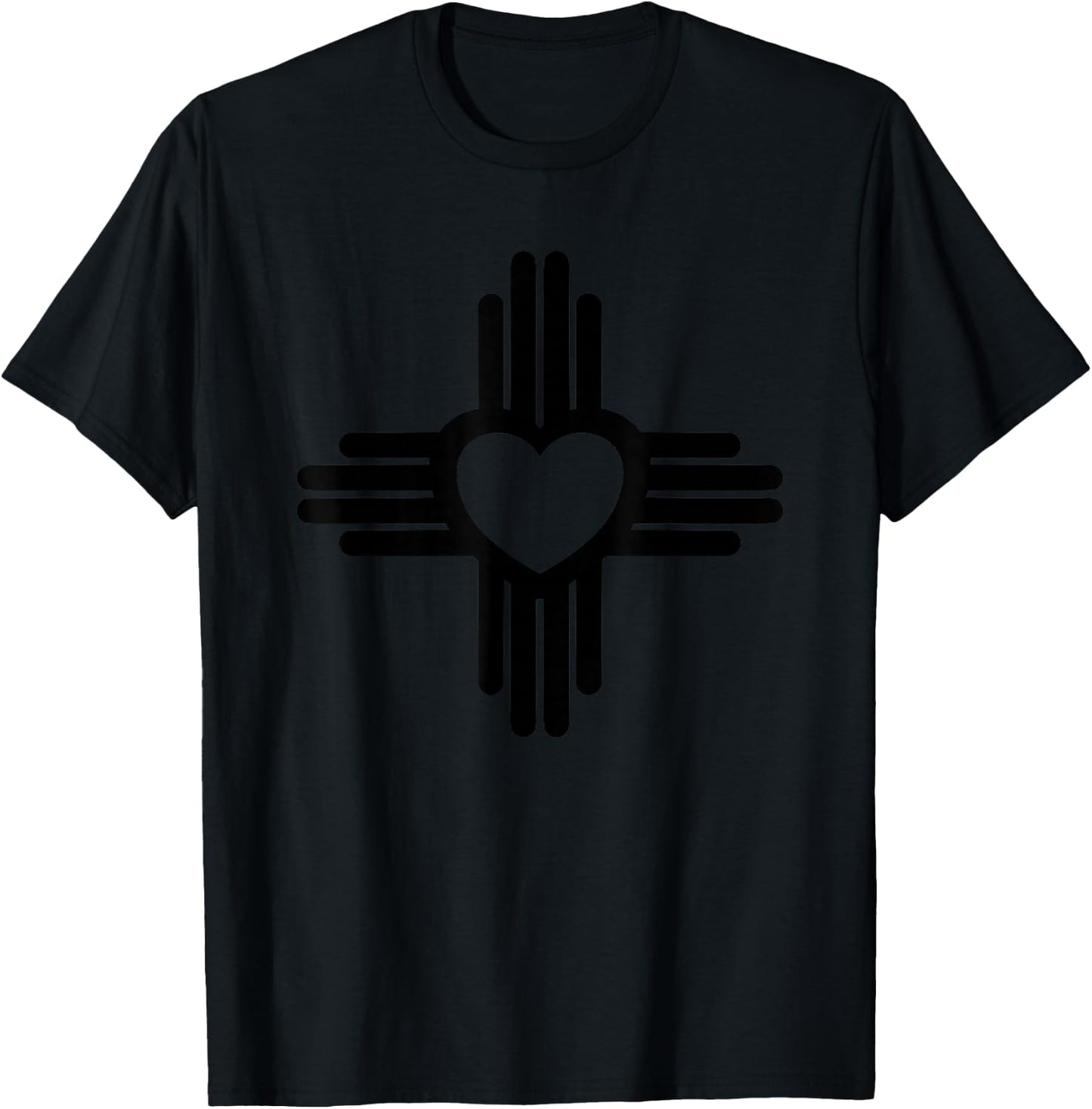 Zia Symbol Heart - I Love New Mexico T-Shirt - T-Shirt | Black