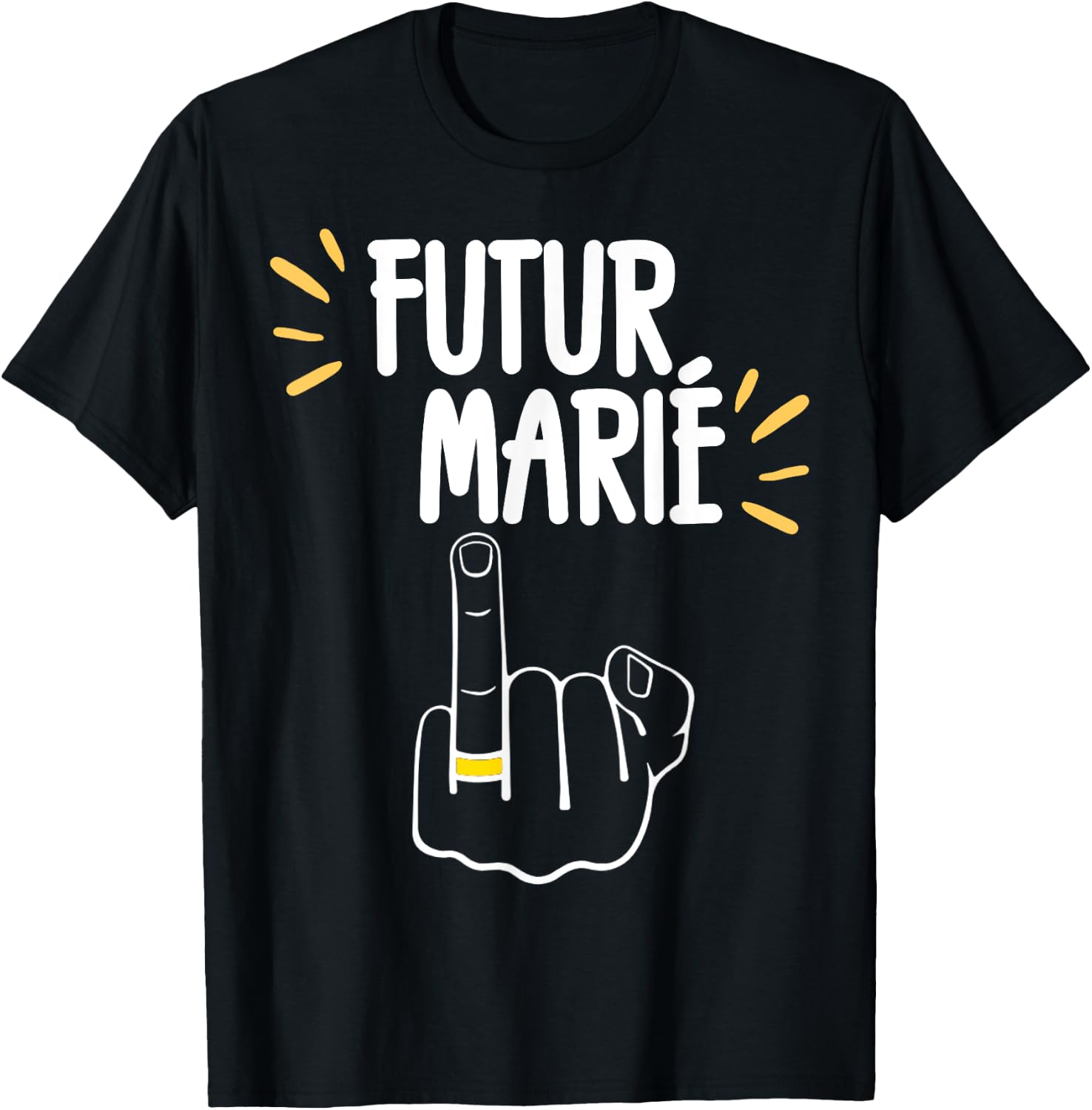 Futur Marié Enterrement Vie De Garçon EVG Humour , Black, S T-Shirt - T-Shirt | Black