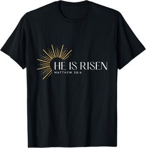 He is Risen Sunrise | Men and Women | Youth T-Shirt - T-Shirt | Black