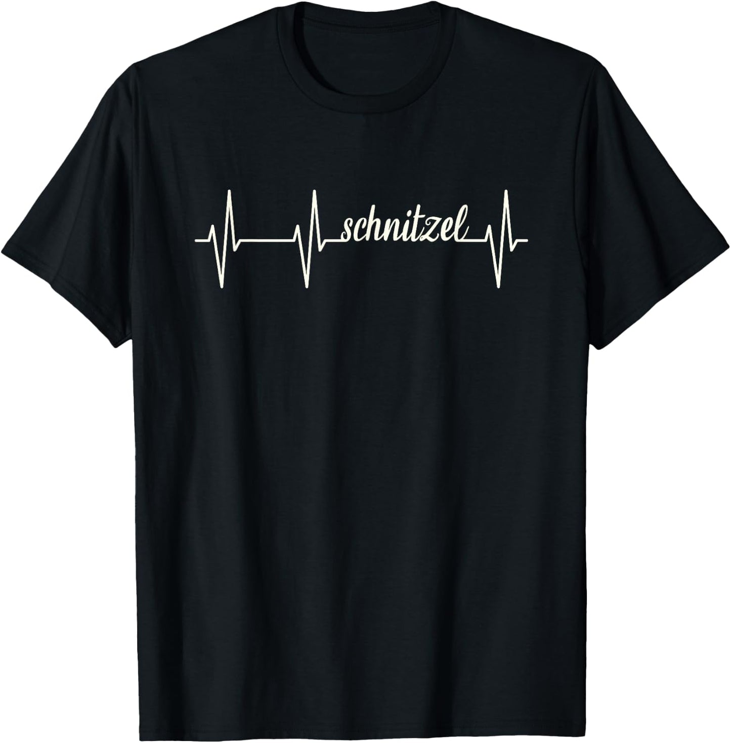 Herzschlag EKG Schnitzel Shirt I Love Schnitzel T-Shirt - T-Shirt | Black