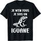 Humour lézard Iguane reptile je m'en fous je suis un iguane T-Shirt - T-Shirt | Black