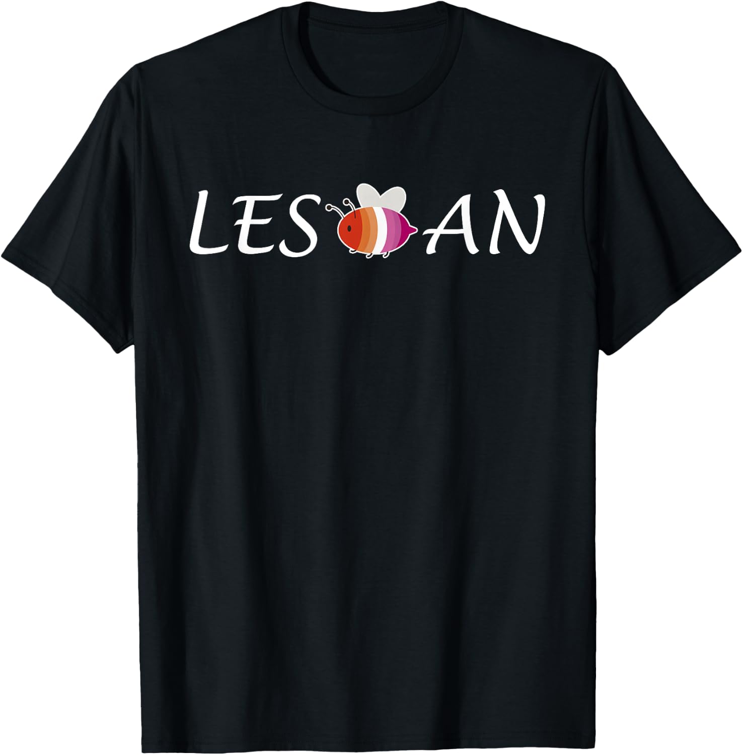 Les Bee An Funny Lesbian Pride Bee Joke Pun LGBTQ T-Shirt - T-Shirt | Black