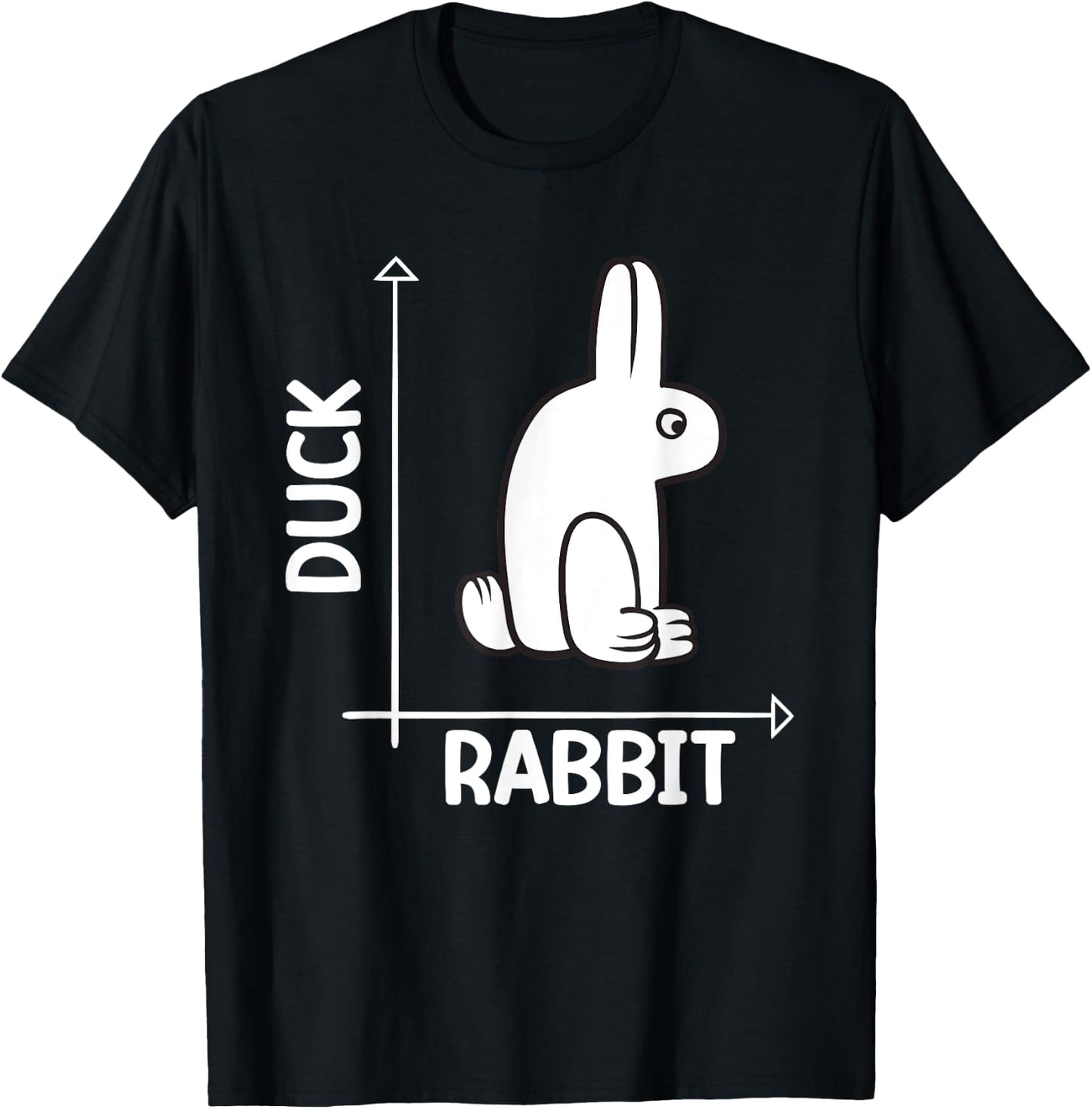 Funny Science Nerd Duck Rabbit Physics Math Geek Nerdy T-Shirt - T-Shirt | Black
