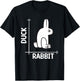 Funny Science Nerd Duck Rabbit Physics Math Geek Nerdy T-Shirt - T-Shirt | Black