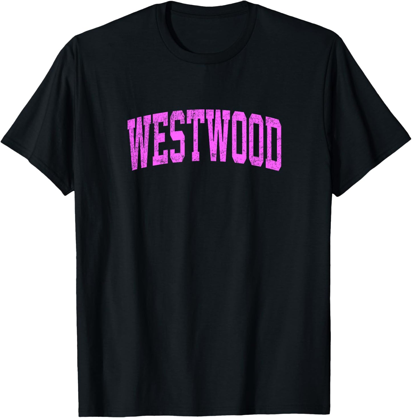 Westwood California CA Vintage Athletic Sports Pink Design T-Shirt - T-Shirt | Black