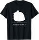Jersey Wooly Rabbit White Silhouette T-Shirt - T-Shirt | Black