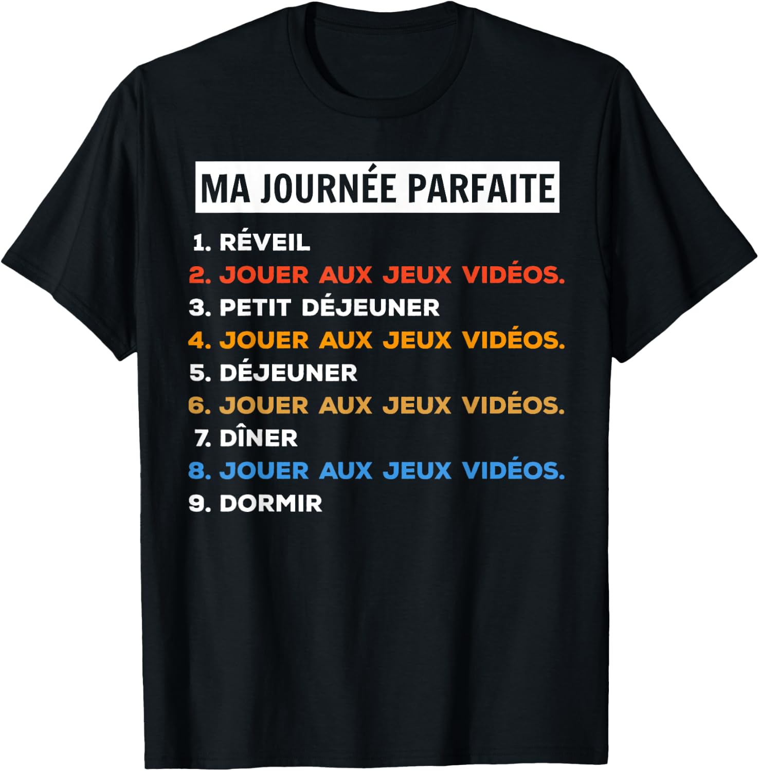 The Perfect Day of the Gamer , Black, S T-Shirt - T-Shirt | Black