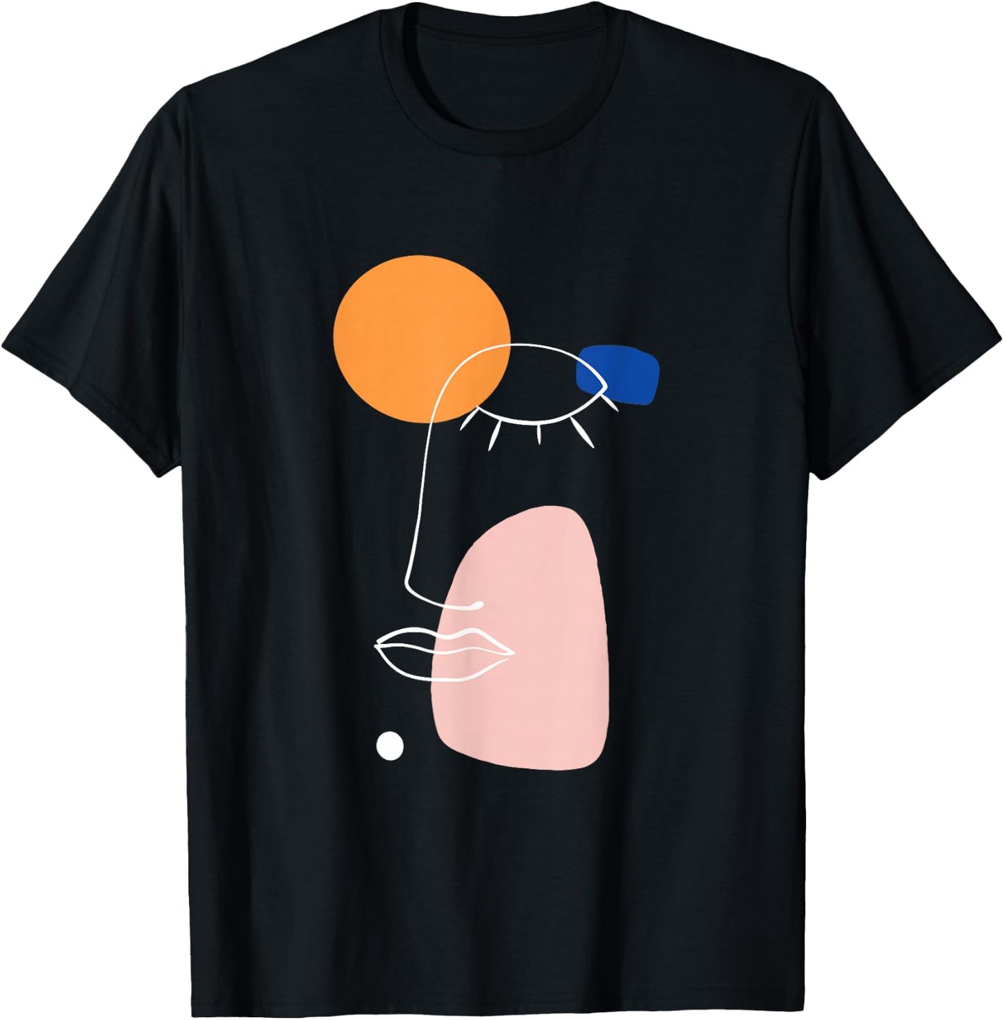 Abstract Art Face Woman T-Shirt - T-Shirt | Black