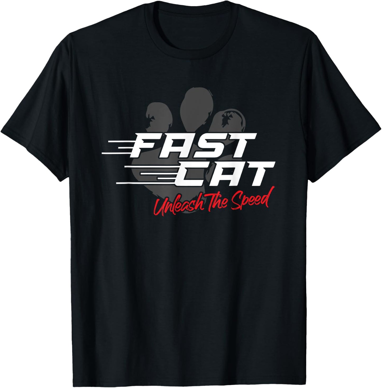 Fast Cat Dog Unleash The Speed Sport T-Shirt - T-Shirt | Black