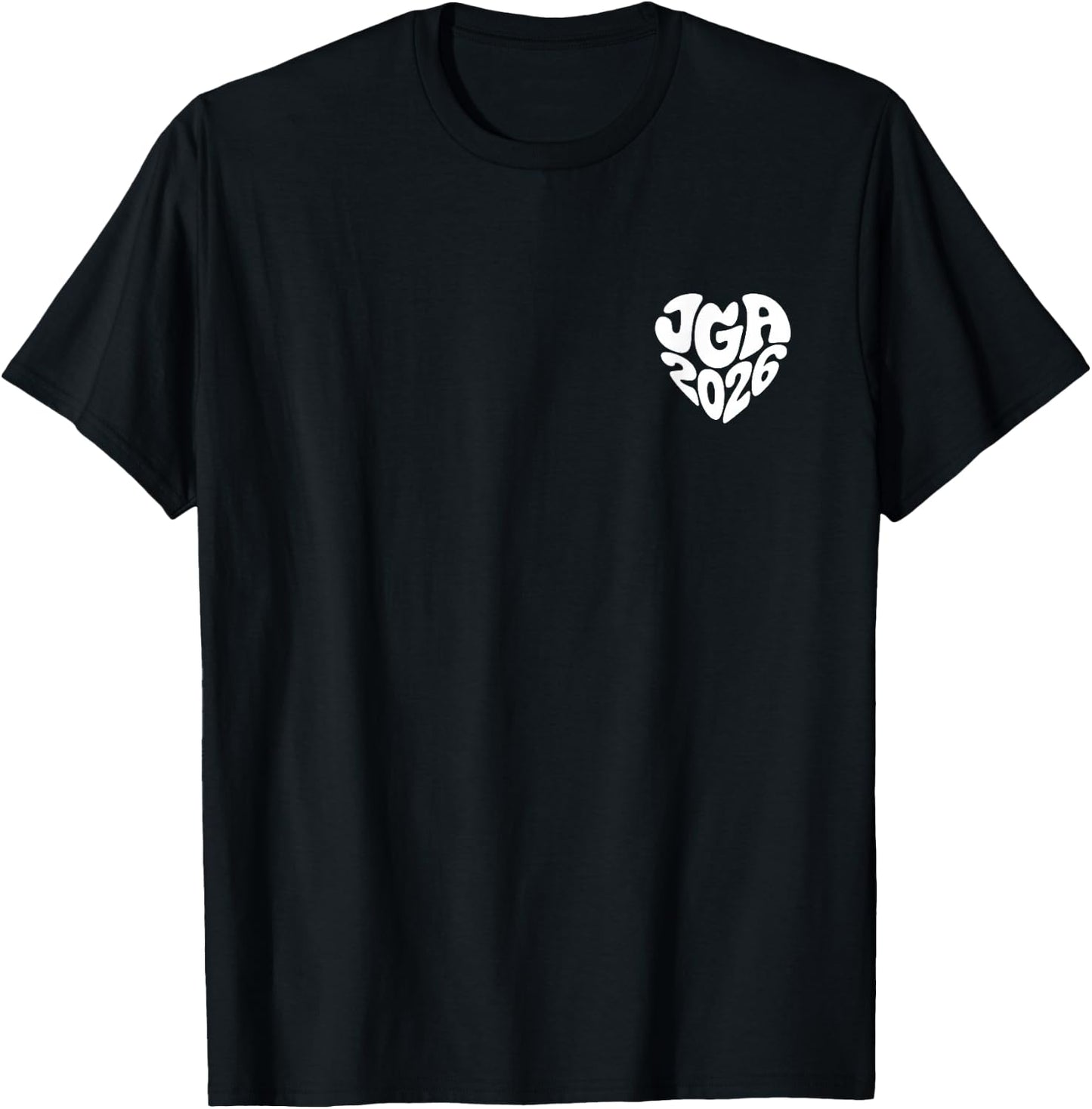 JGA 2026 Herz Form Junggesellenabschied Herzform Party Feier T-Shirt - T-Shirt | Black
