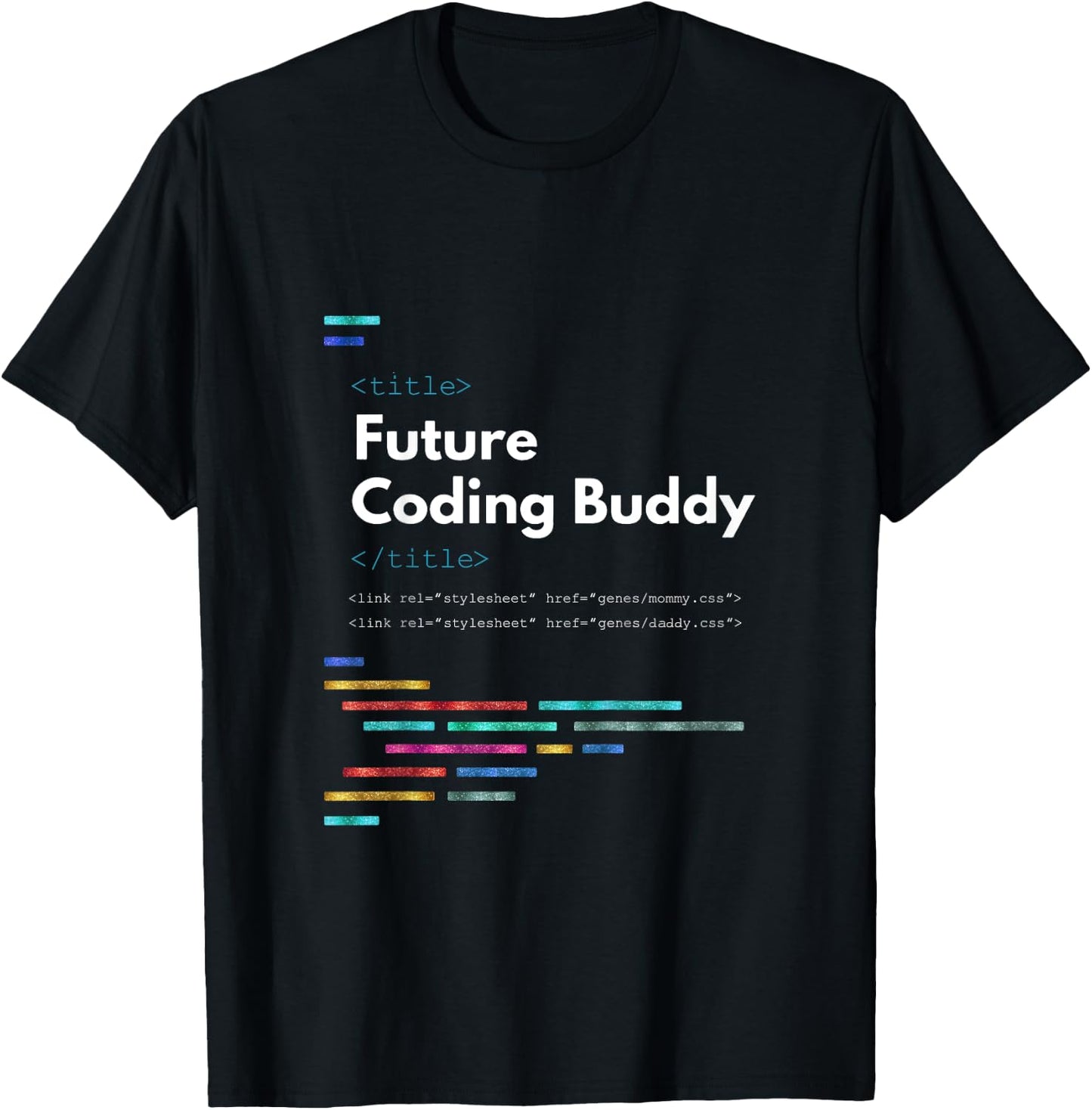 Kids Future Coding Buddy Funny Coder Software Developer Baby T-Shirt - T-Shirt | Black