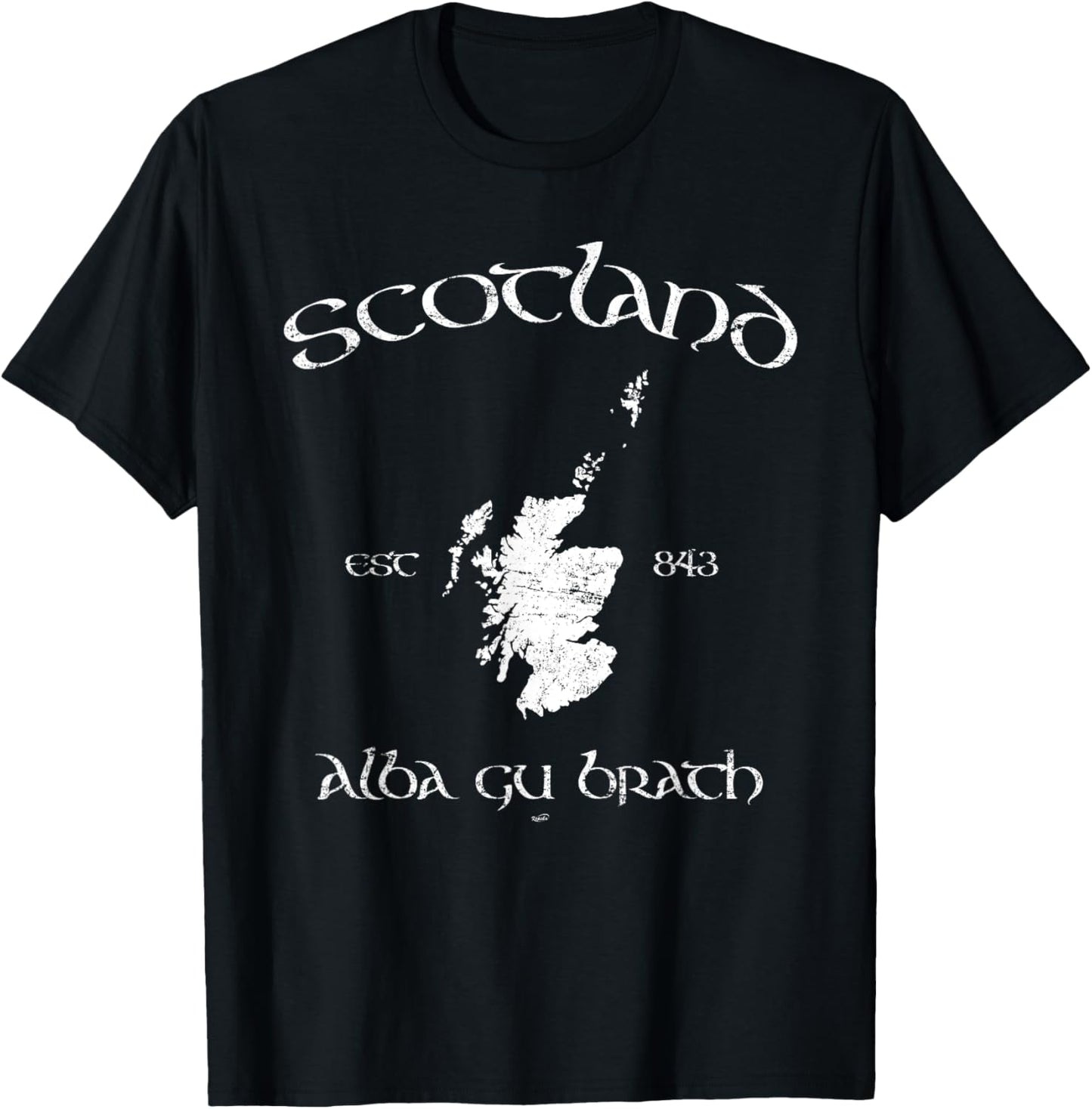 Scotland map - scottish national pride vintage T-Shirt - T-Shirt | Black