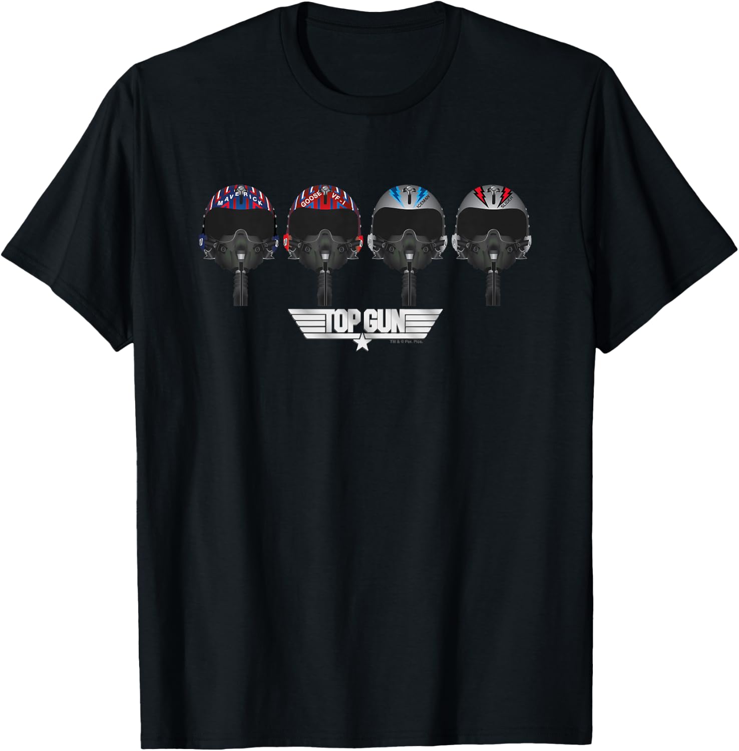 Top Gun Maverick & Co Children's Pilot Helmet , Blue, 2 T-Shirt - T-Shirt | Black