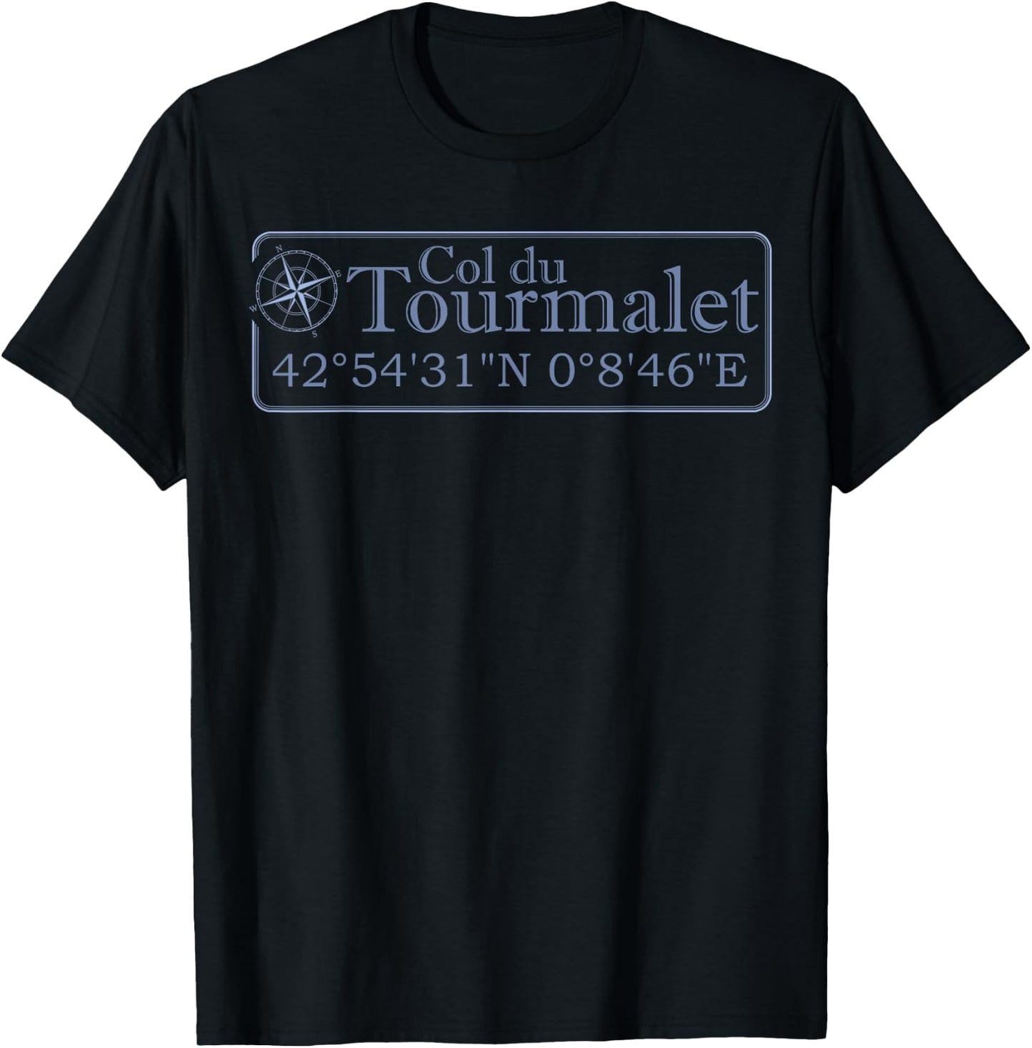 Col du Tourmalet Cycling Tour Bicycle Gift French Pyrenees T-Shirt - T-Shirt | Black