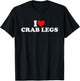 I Love Crab Legs T-Shirt - T-Shirt | Black