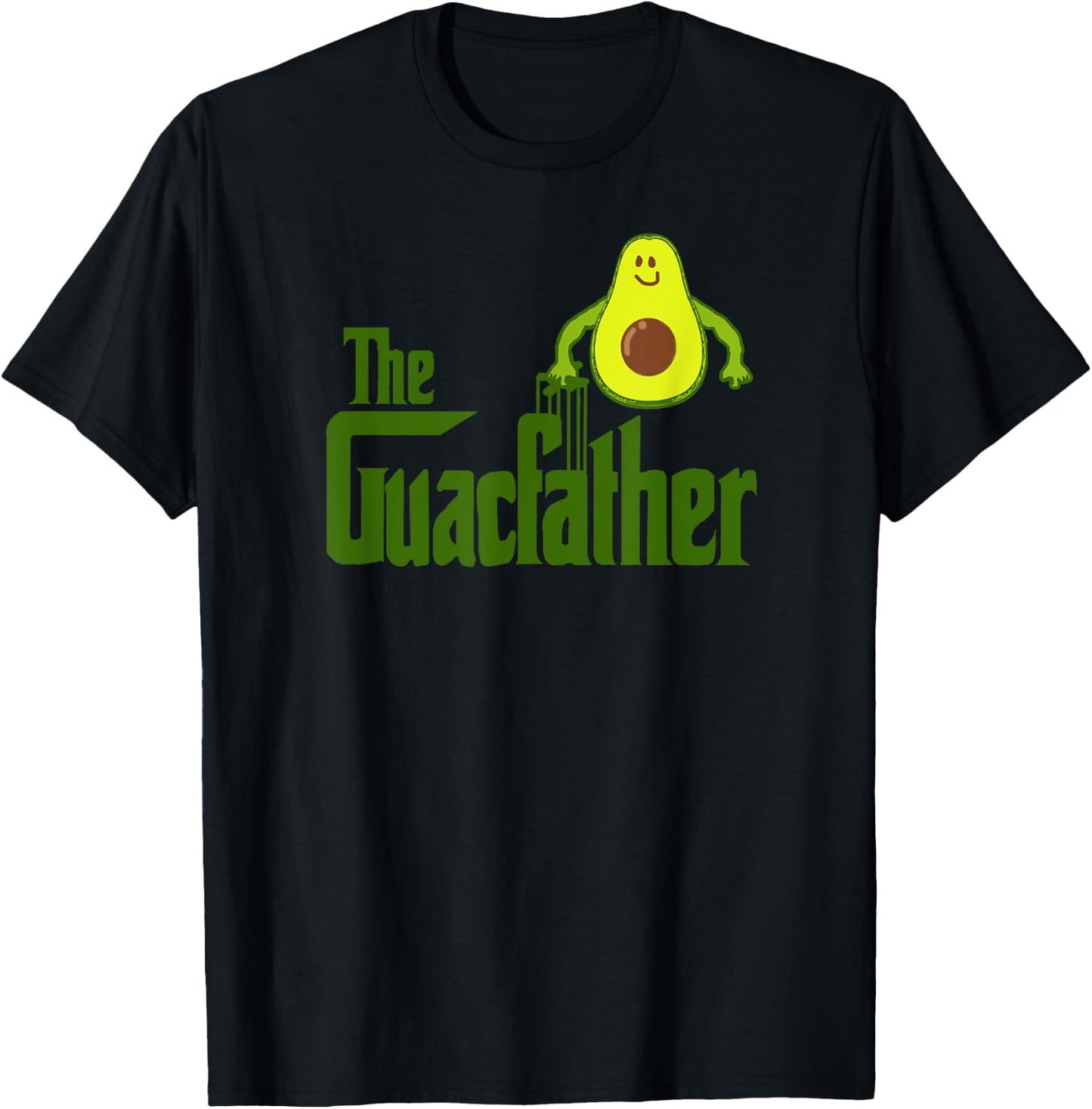 The Guac Father Funny Guacamole Avocado T-Shirt - T-Shirt | Black