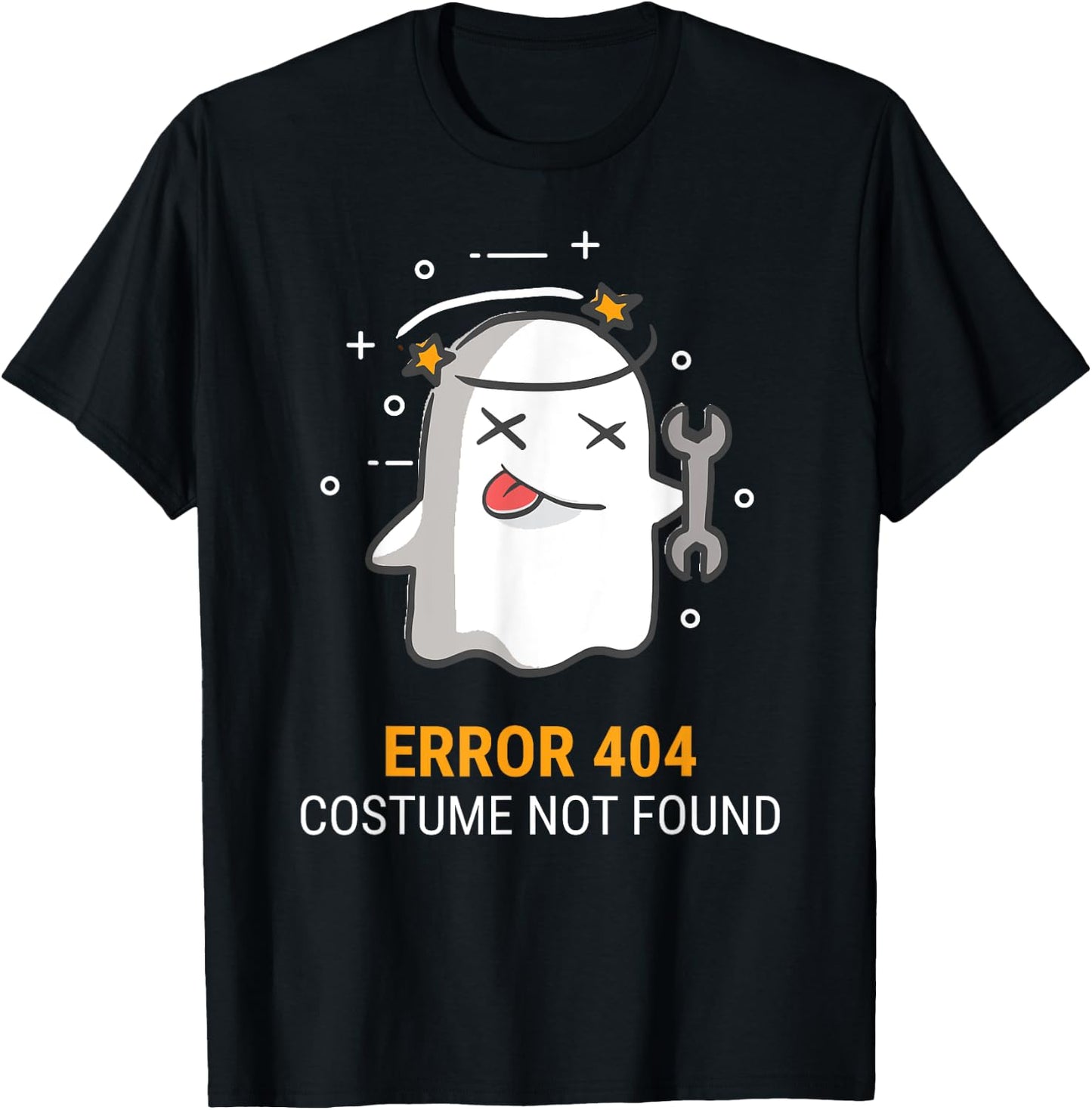 Error 404 Costume Not Found Easy Halloween Ghost T-Shirt - T-Shirt | Black
