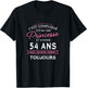 Princesse 54 ANS J'assure cadeau anniversaire femme 54 ans , Black, Female X-Small T-Shirt - T-Shirt | Black