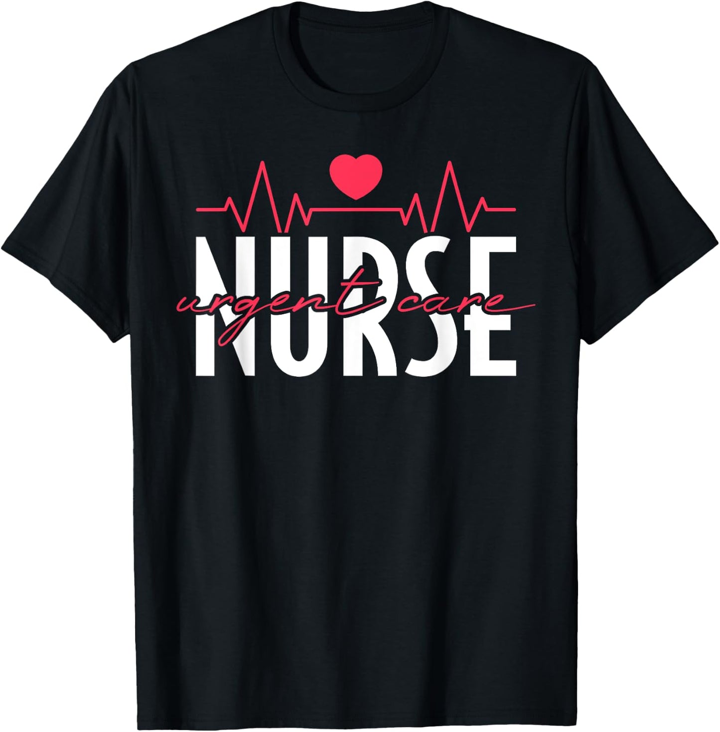 Urgent Care Nurse Heart T-Shirt - T-Shirt | Black