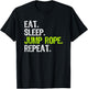 Eat Sleep Jump Rope Repeat Roping Jumping Skipping Funny T-Shirt - T-Shirt | Black
