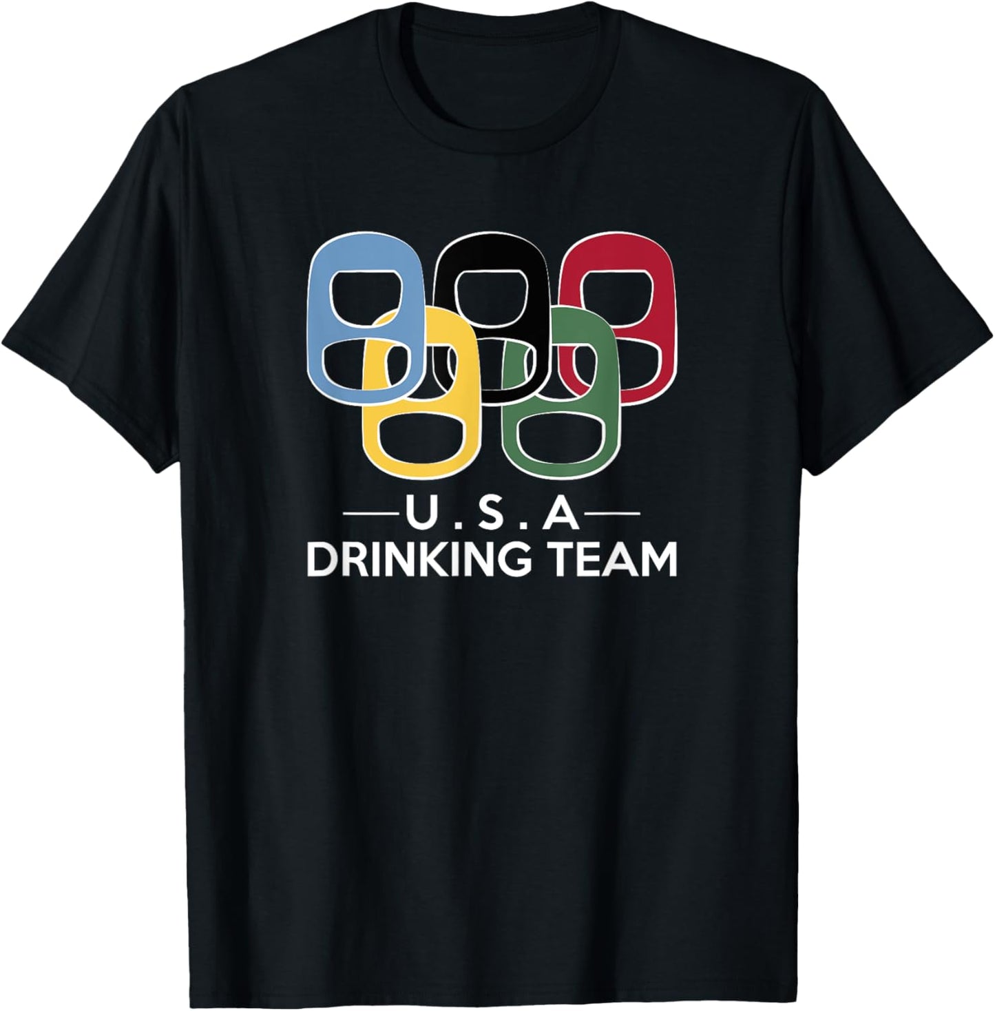USA Drinking Team Beer Can Tab Sports T-Shirt - T-Shirt | Black