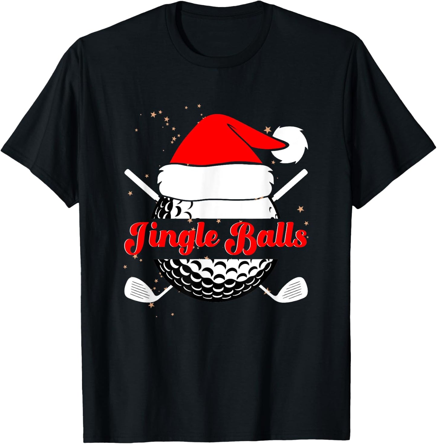 Jingle Balls Funny Golfing Christmas Golf Ball T-Shirt - T-Shirt | Black