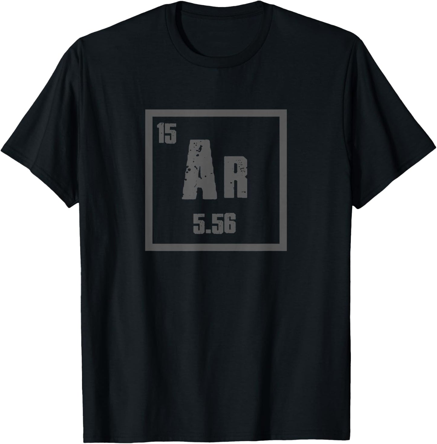 AR-15 5.56 RIFLE PERIODIC ELEMENT Funny Rugged Iconic T-Shirt - T-Shirt | Black