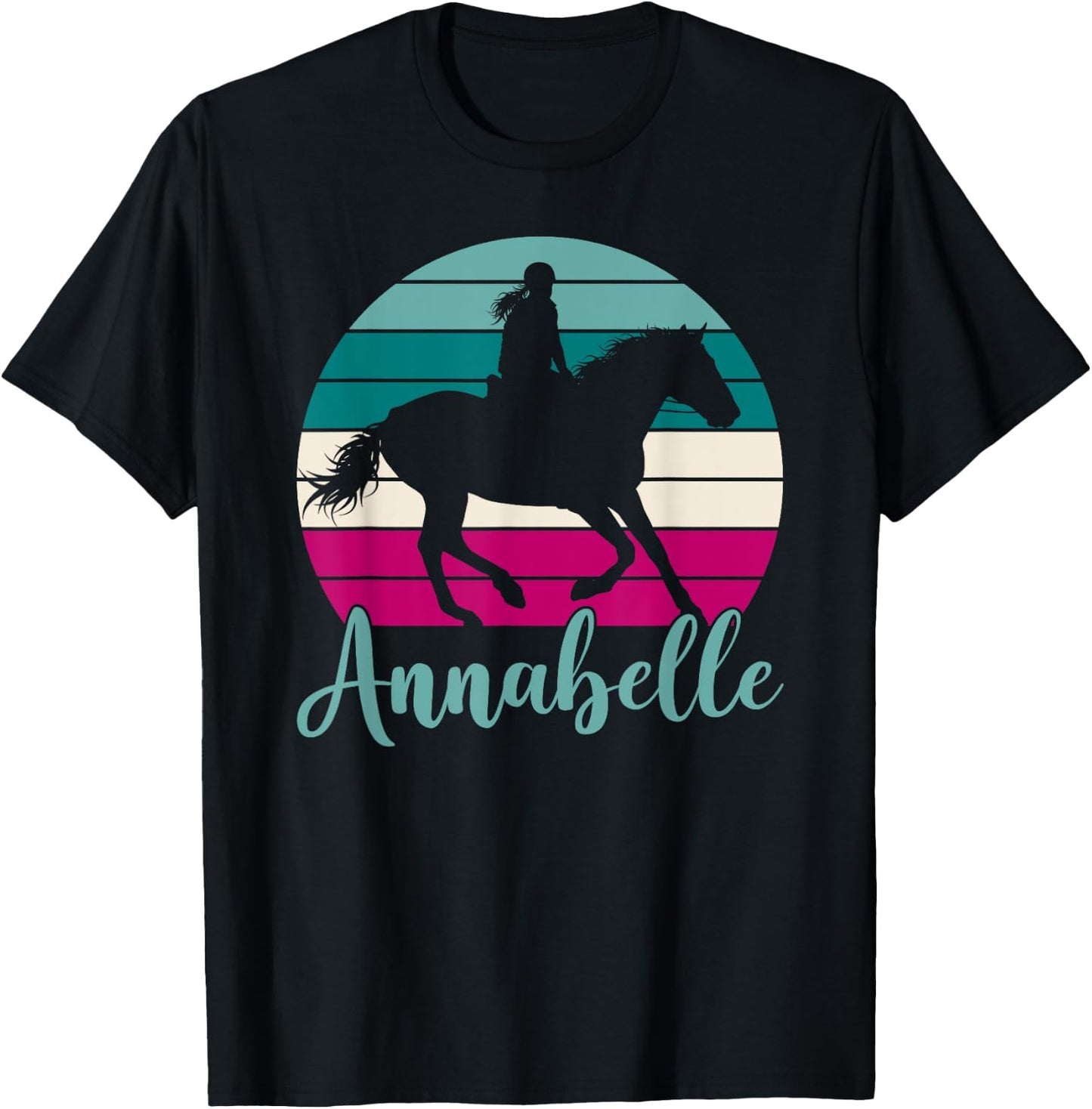 Annabelle Name Gift - Equestrian Shirt Annabelle Horse Girl T-Shirt - T-Shirt | Black