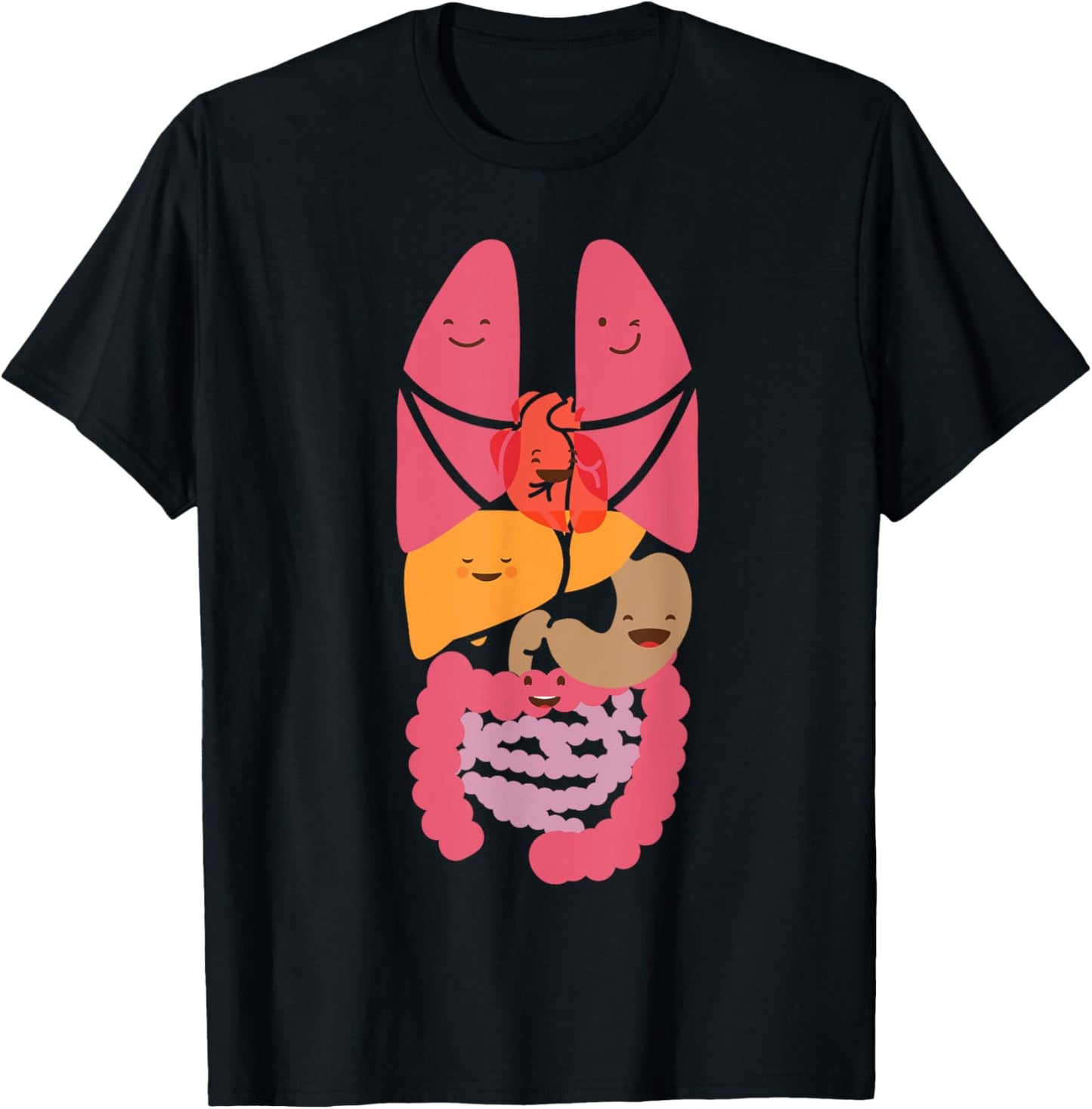 Cool Body Anatomy Costume Funny Organ T-Shirt - T-Shirt | Black