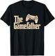 Fathers Day The Gamefather Funny Gamer Dad Gaming Lovers T-Shirt - T-Shirt | Black