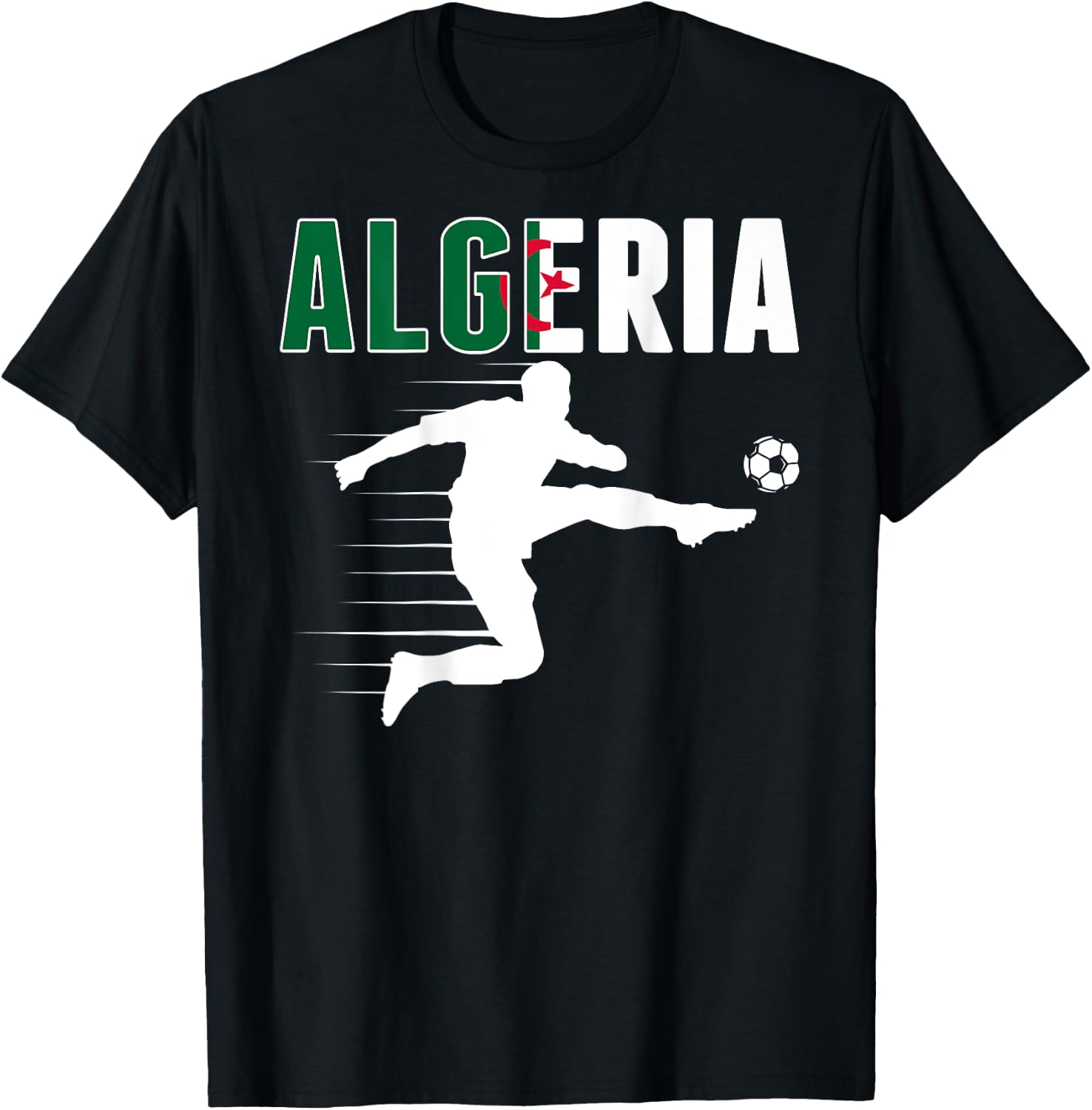 Algerien Fußball-Fans Trikot – Algerische Fußball-Fans T-Shirt - T-Shirt | Black