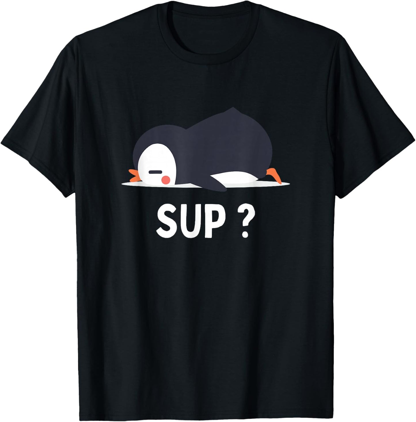 Cute Sleeping Penguin T-Shirt - T-Shirt | Black