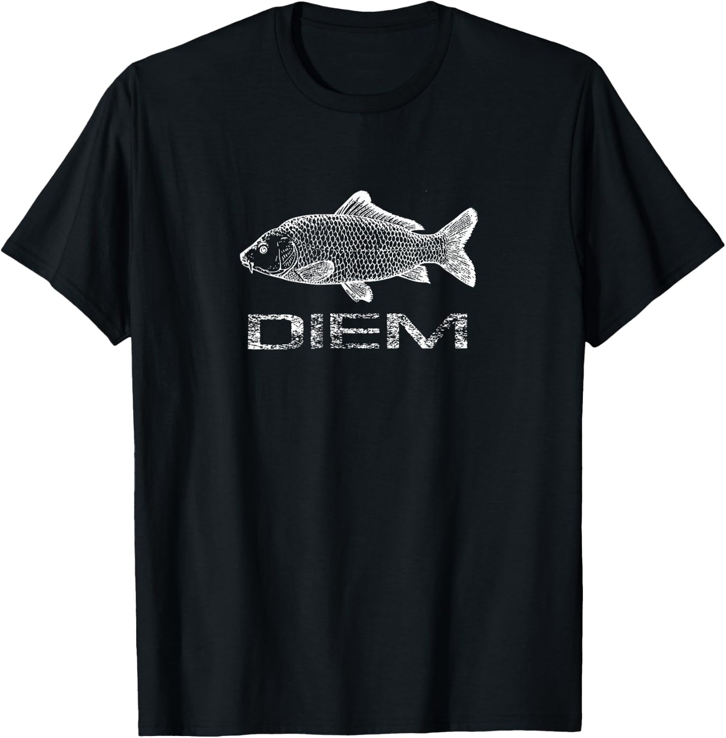 Carp (Carpe) Diem Fishing Fish T-Shirt - T-Shirt | Black