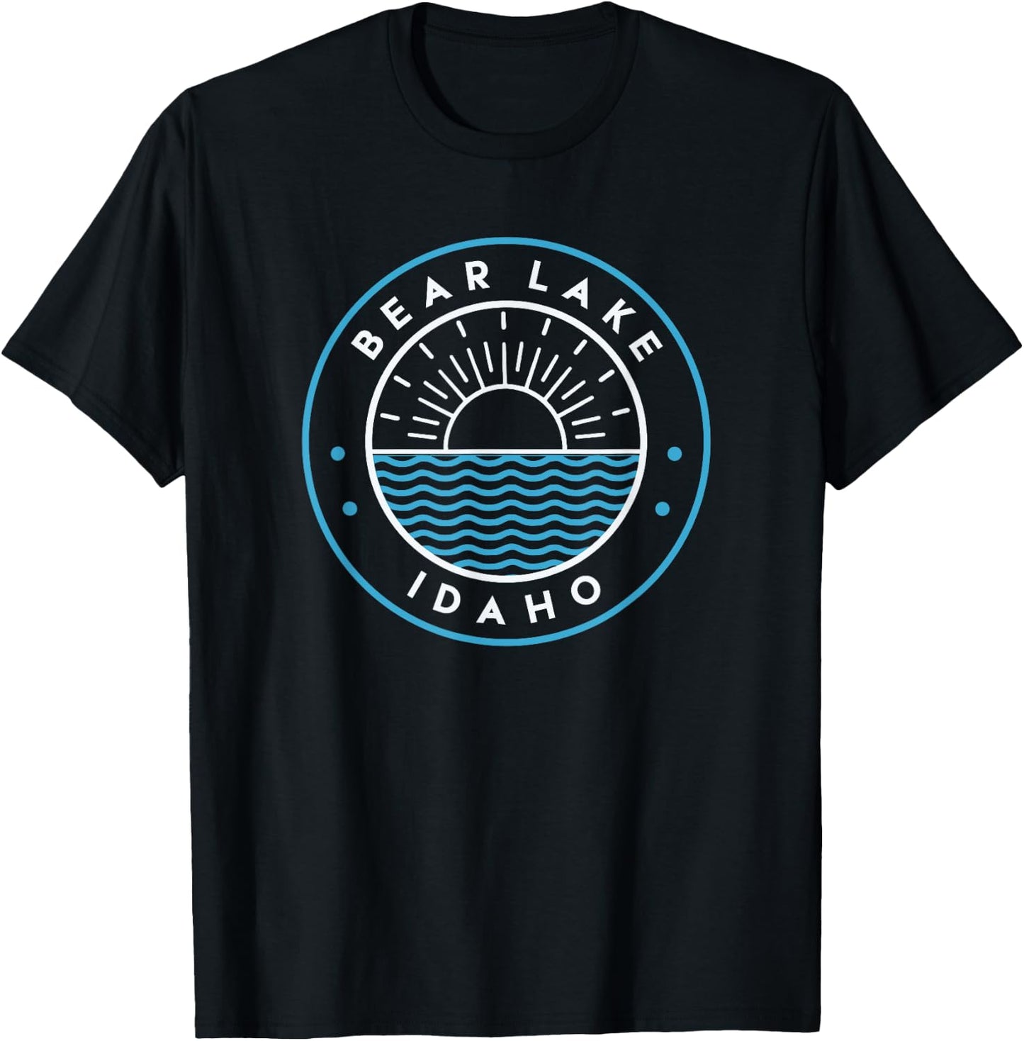 Bear Lake Idaho Outdoors Vintage T-Shirt - T-Shirt | Black