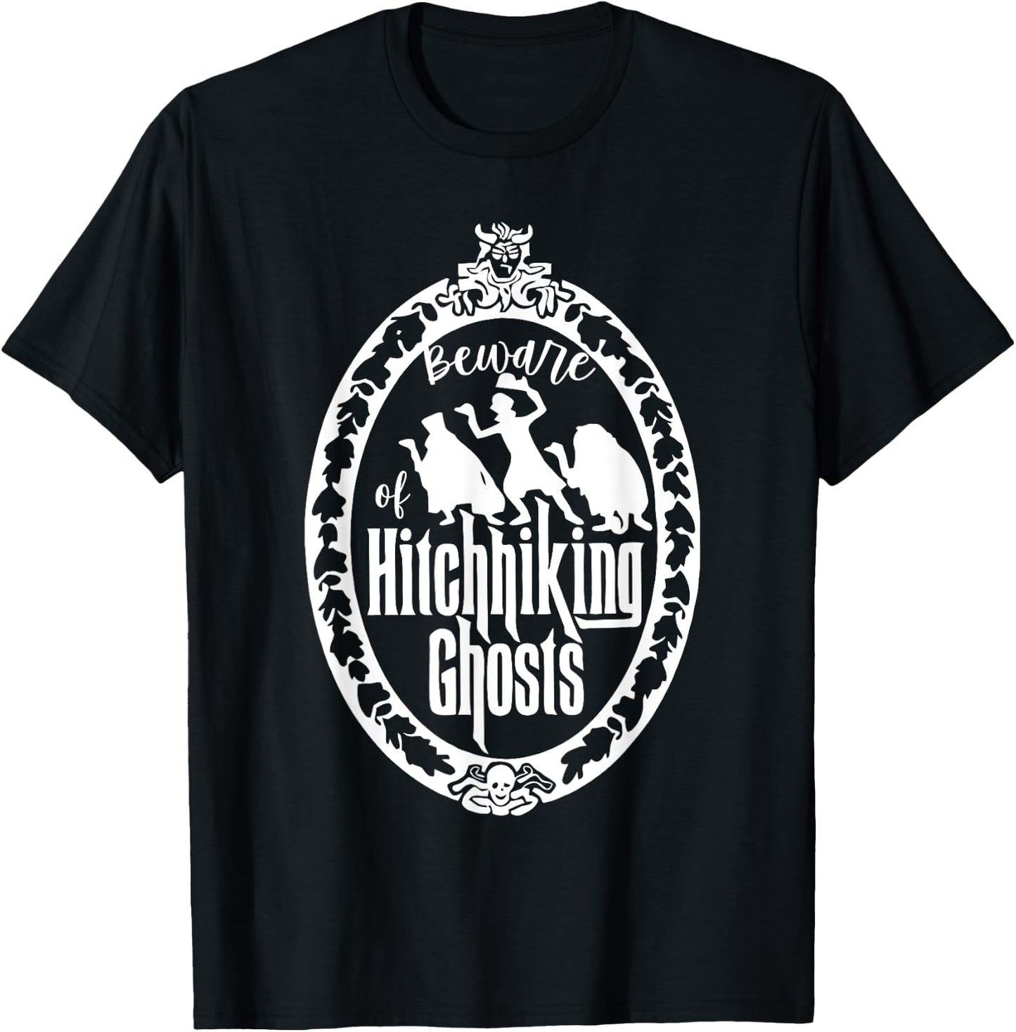 Beware Of Hitchhiking Ghost Halloween T-Shirt - T-Shirt | Black