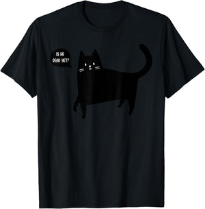 is He Vintage Dead Yet Dark Humor Retro Gifts T-Shirt - T-Shirt | Black