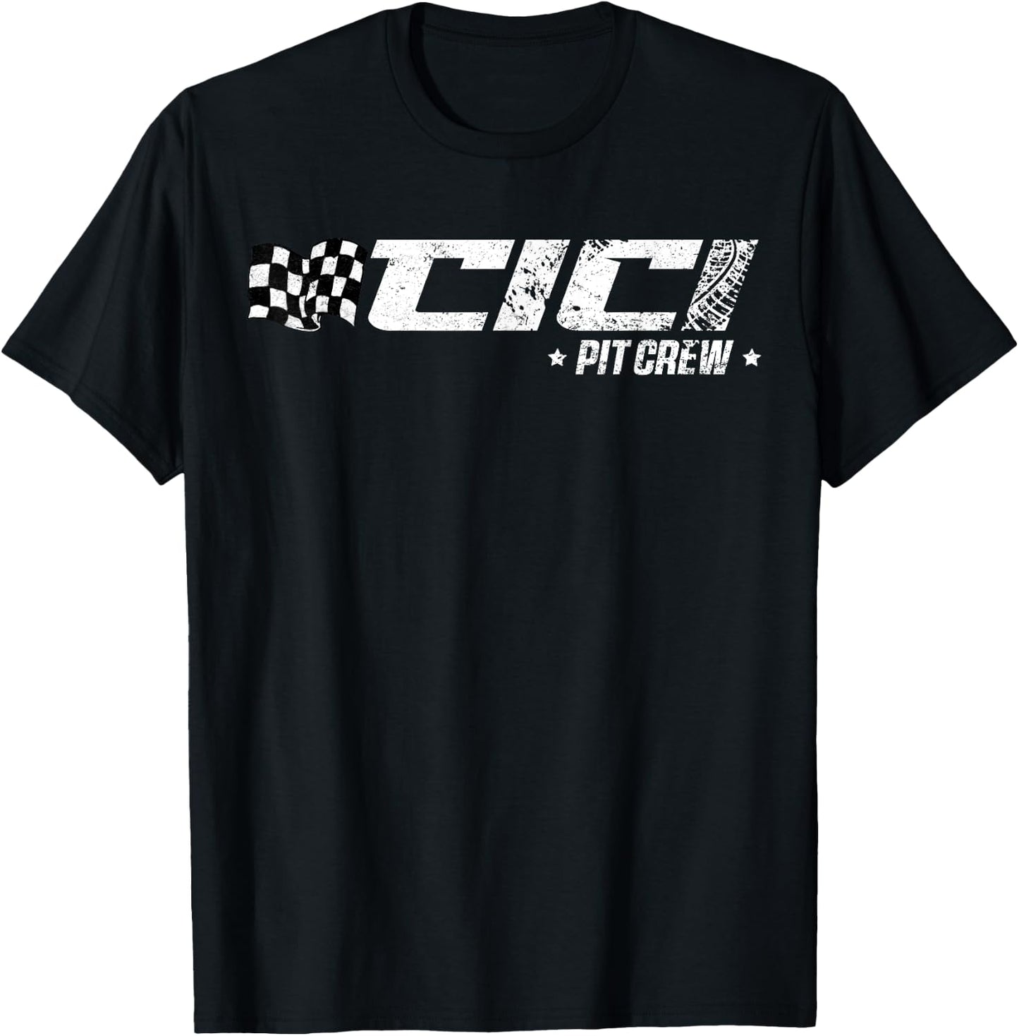 Cici Pit Crew Race Car Birthday Family Racing T-Shirt - T-Shirt | Black