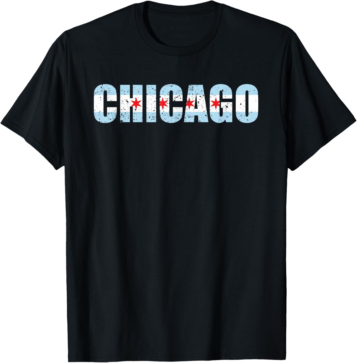 Chicago Flag Shirt , Women, Kids - Chicago Apparel , black T-Shirt - T-Shirt | Black
