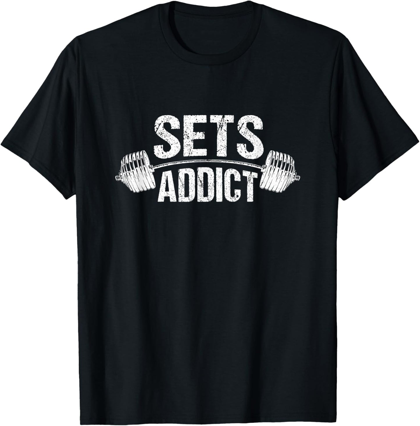 Bodybuilding Gym Fitness Workout Lifting Lover Sets Addict T-Shirt - T-Shirt | Black