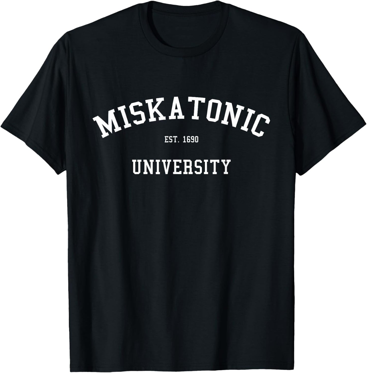 Miskatonic University Realistic Emblem T-Shirt - T-Shirt | Black