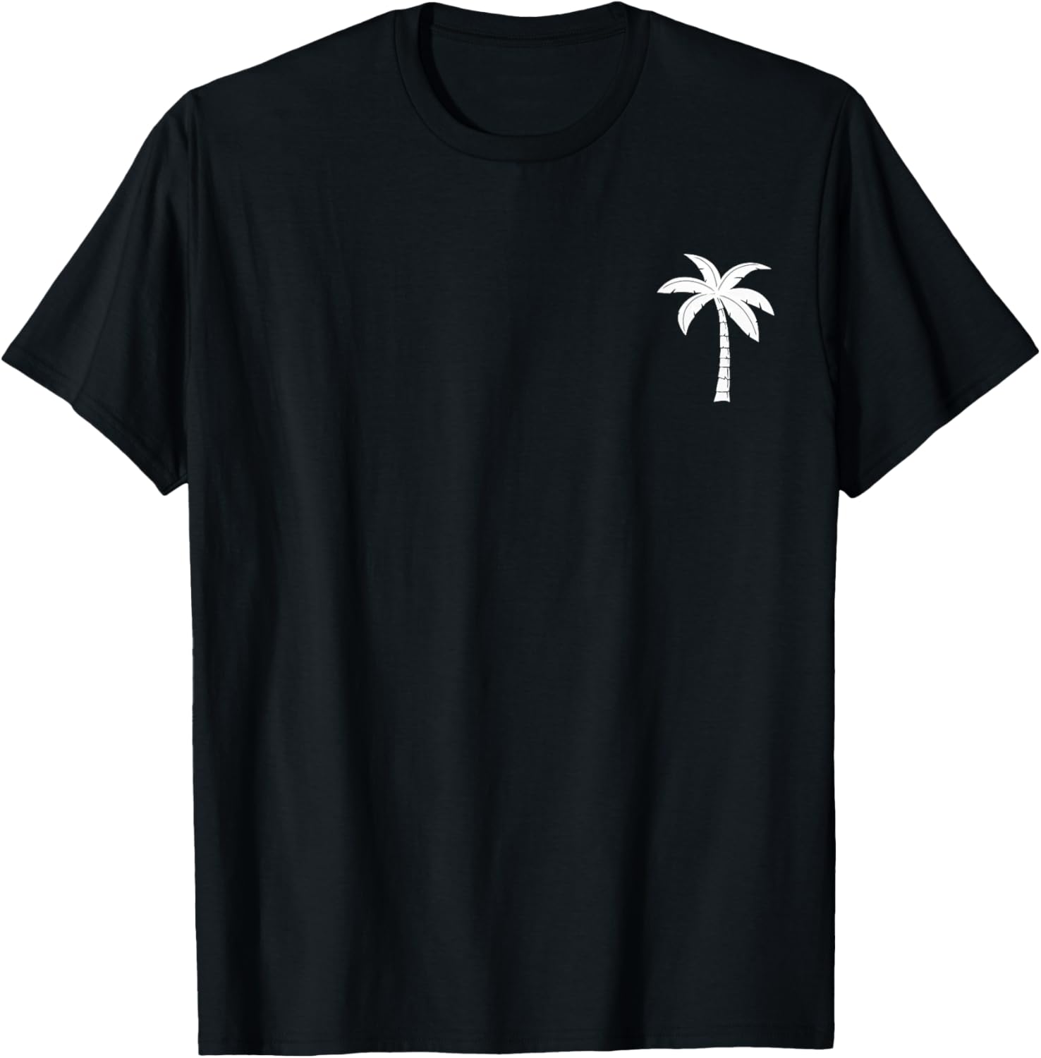 Palm Tree Casual Women's Men's Beach Holiday Nature Design T-Shirt - T-Shirt | Black