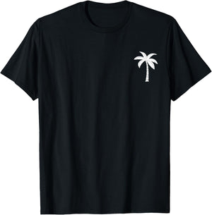 Palm Tree Casual Women's Men's Beach Holiday Nature Design T-Shirt - T-Shirt | Black